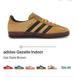 Adidas Gazelle Indoor Unisex Sneakers in Oat and Dark Brown